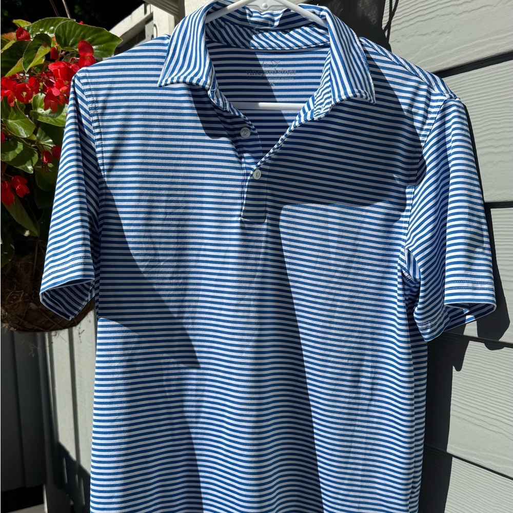Vineyard Vines Bradley Stripe Sankaty Polo.